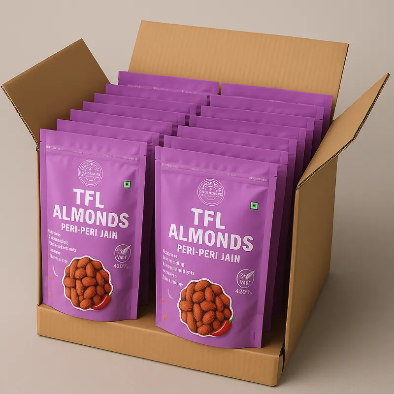 Peri-Peri Jain Almonds ( 400 grm * 25 Pouch)