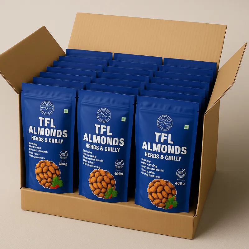Herbs & Chilli Almonds ( 400grm *25 Pouch)
